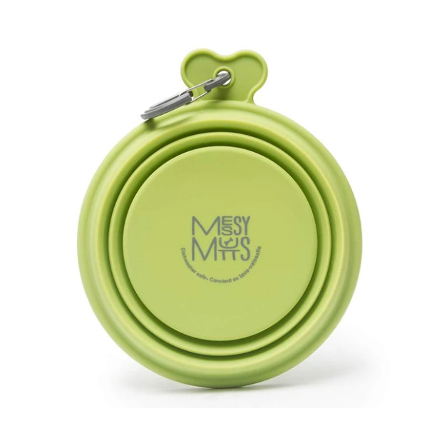 Messy Mutts Silicone Collapsible Bowl Green