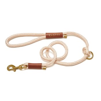 Knotty Pets Rope Leash Champagne Brass