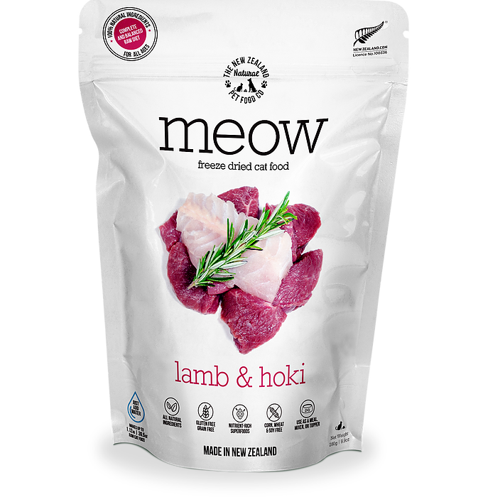 The New Zealand Natural Pet co. Meow Lamb & Hoki 1.76oz/50g