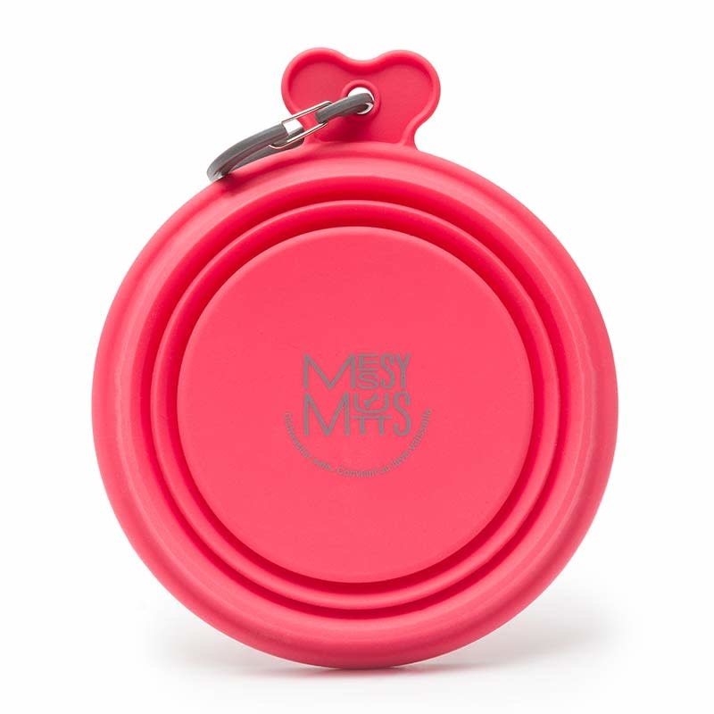 Messy Mutts Silicone Collapsible Bowl Red