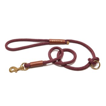 Knotty Pets Merlot Rope Leash – Brass