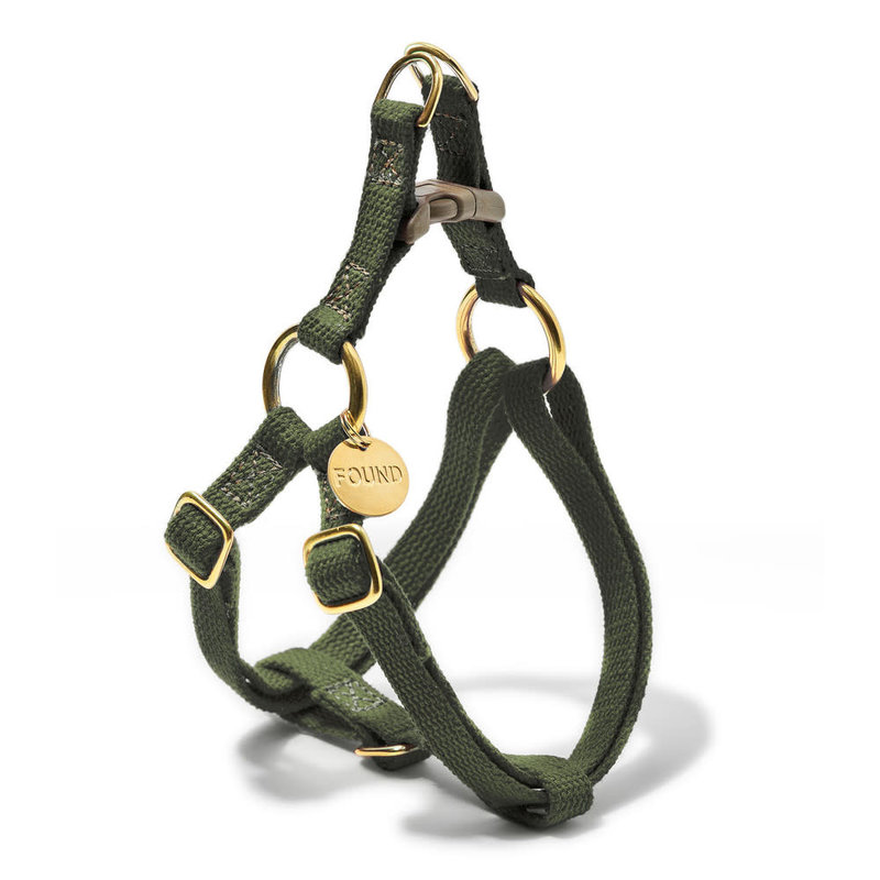 Found My Animal Olive Cotton Cat & Dog Harness