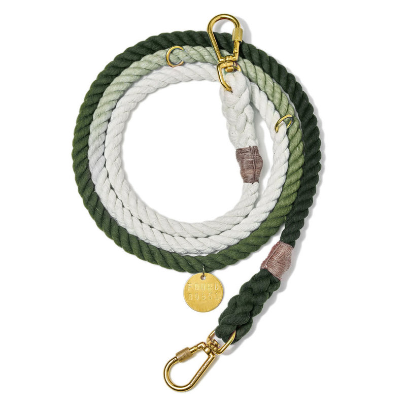 Found My Animal Olive Ombre Cotton Rope Dog Leash