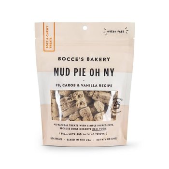 Bocce's Bakery Bocce's Bakery - Mud Pie Oh My Peanut Butter, Carob & Vanilla Recipe Soft & Chewy Dog Treat 6oz