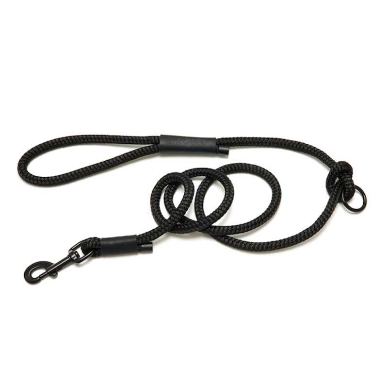 PLAY Black Rope Leash – Brass