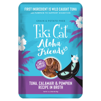 Tiki Cat Aloha Friends - Tuna, Calamari & Pumpkin Pouch 3oz