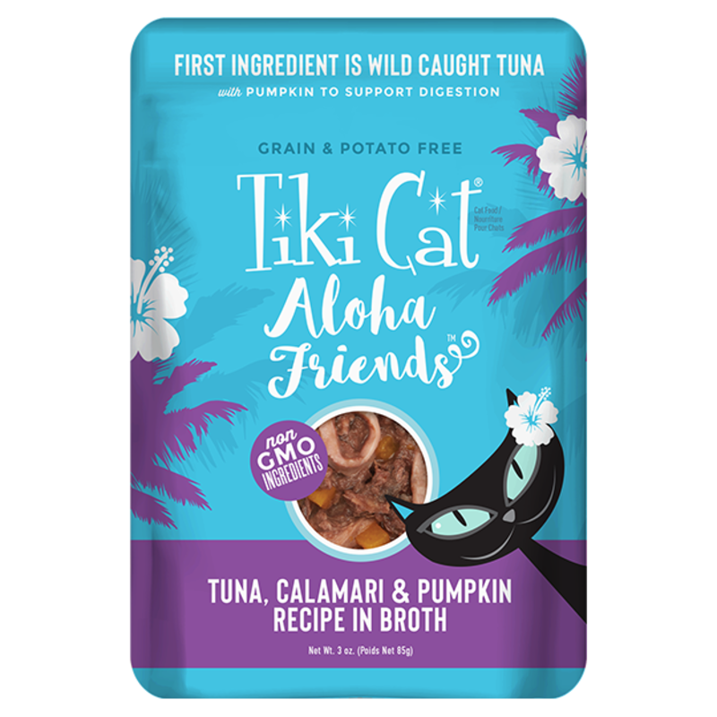 Tiki Cat Aloha Friends - Tuna, Calamari & Pumpkin Pouch 3oz