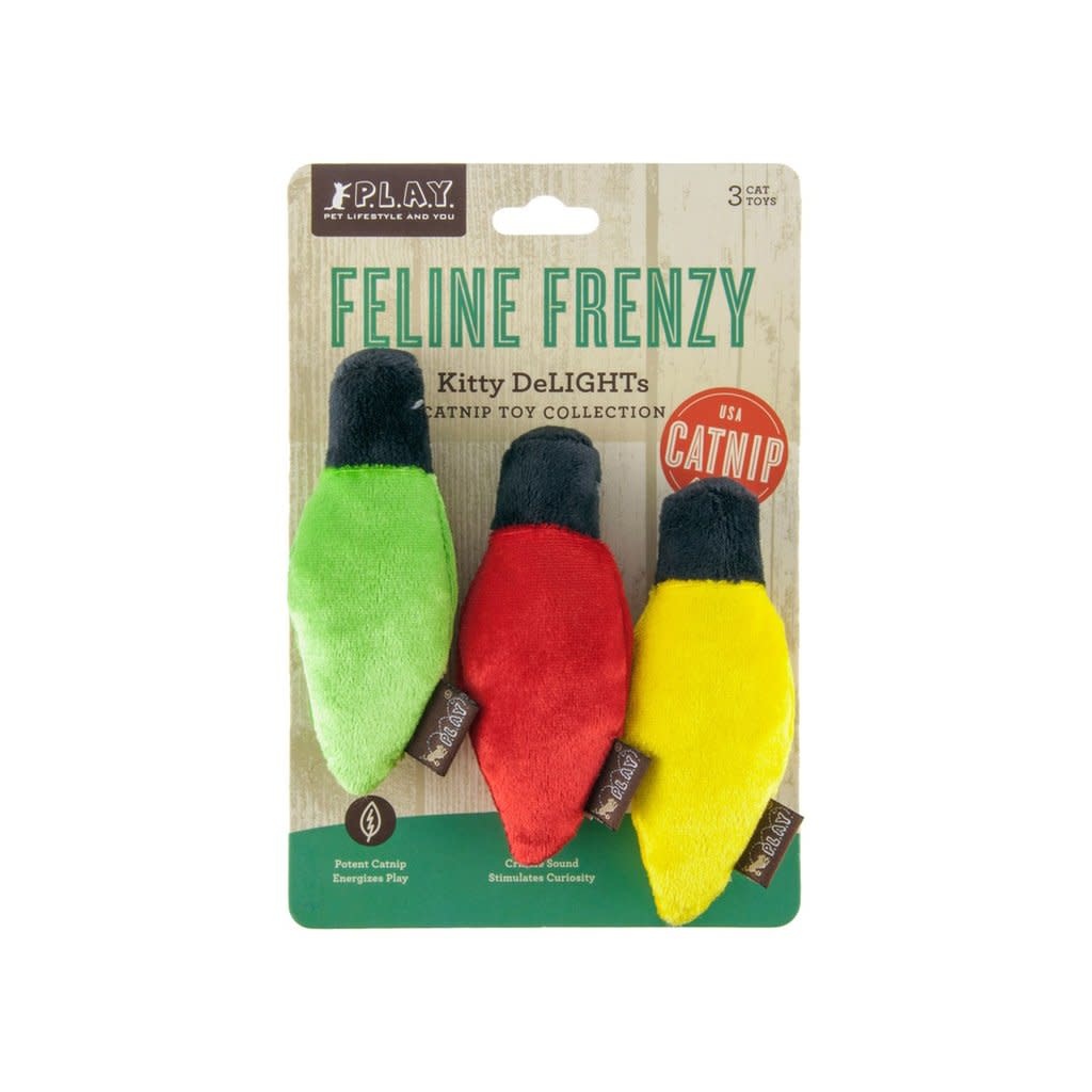 PLAY Feline Frenzy Kitty Delights - Rainbow Lights 3 Pk
