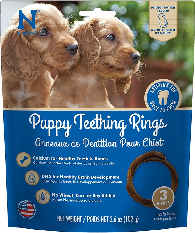 NPIC Copy of Puppy Teething Rings Chicken Flavour 3.6oz 3pk