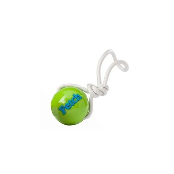 Planet Dog Fetch Ball with Rope - Green