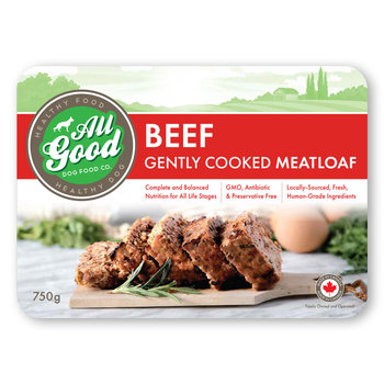 All Good Dog Food Co Gently Cooked Beef Meatloaf -750 grams