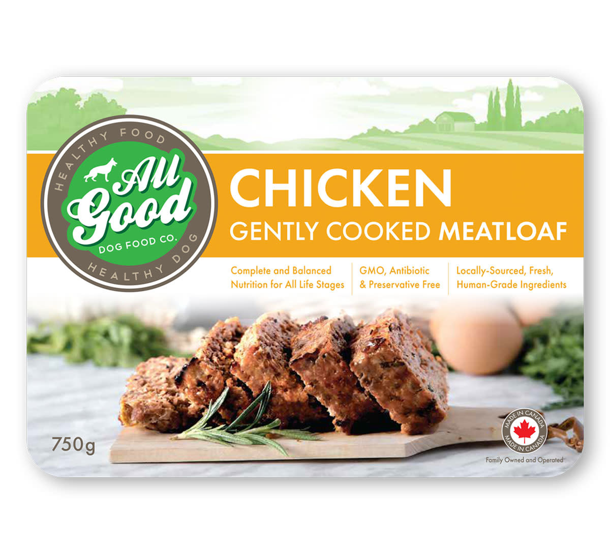 All Good Dog Food Co Gently Cooked Chicken Meatloaf