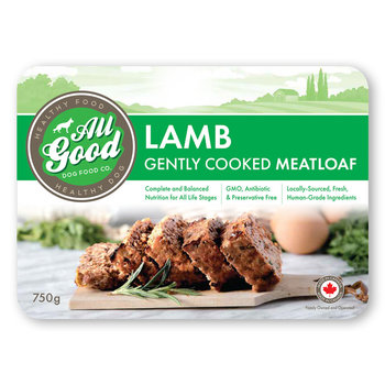 All Good Dog Food Co Gently Cooked Lamb Meatloaf