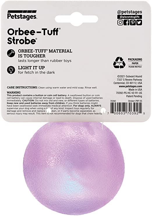 Planet Dog Planet Dog Orbee-Tuff Strobe Ball Purple