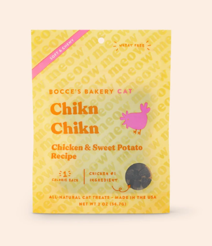 Bocce's Bakery Chikn Chikn Cat Treats - Chicken & Sweet Potato  Recipe 2oz