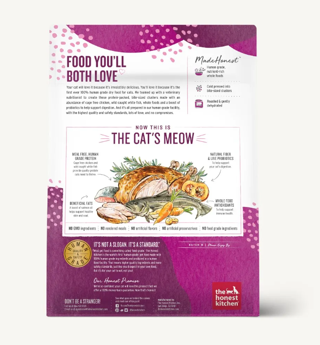The Honest Kitchen Grain Free Chicken & Whitefish Clusters 1lb