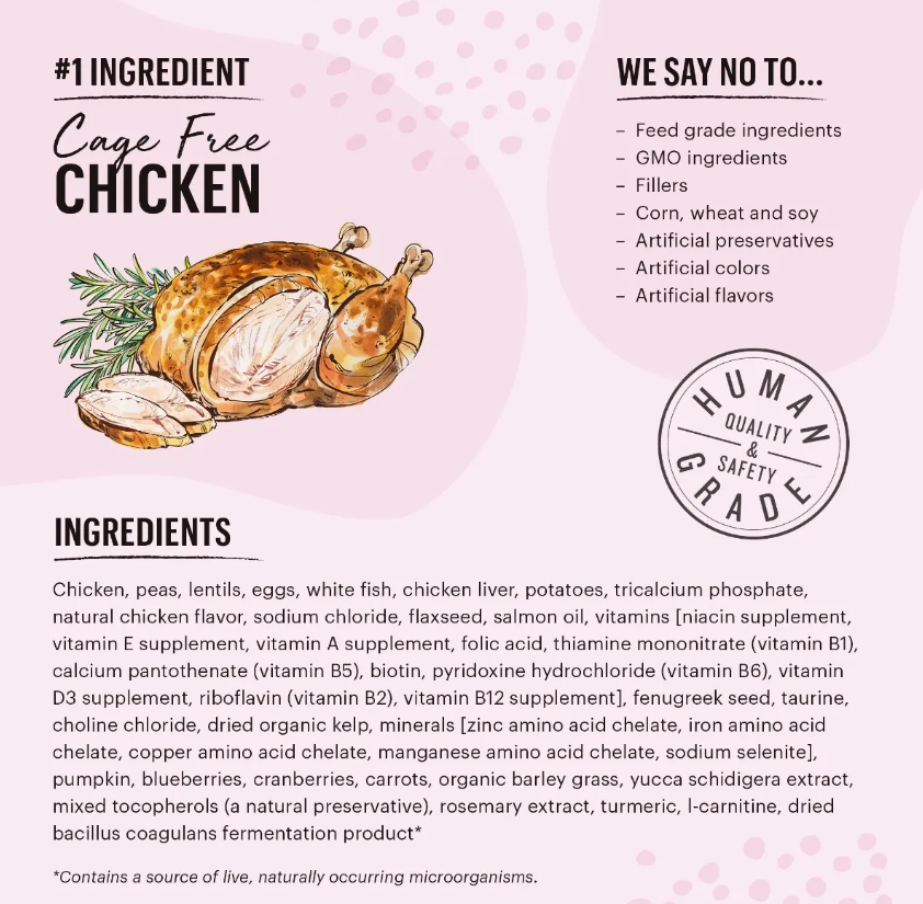 The Honest Kitchen Grain Free Chicken & Whitefish Clusters 1lb