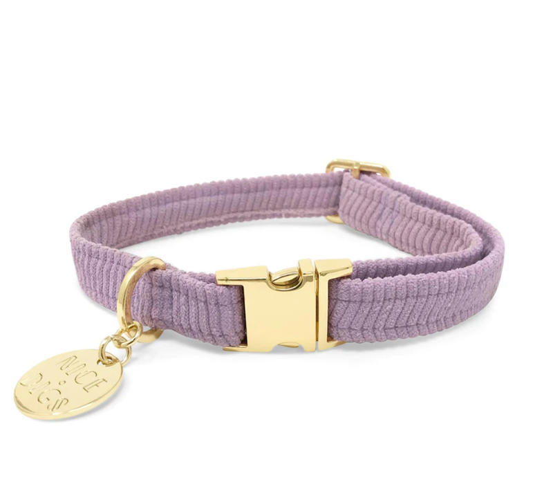 Nice Digs Cord Dog Collar Lilac