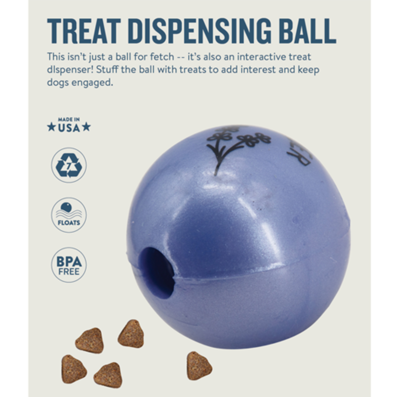 Planet Dog Orbee-Tuff Essentials Lavender Scented Interactive Treat Dispensing Purple Ball