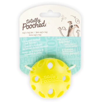 Messy Mutts Huff n' Puff Puff Ball Rubber Dog Toy Ball 2.5" Green