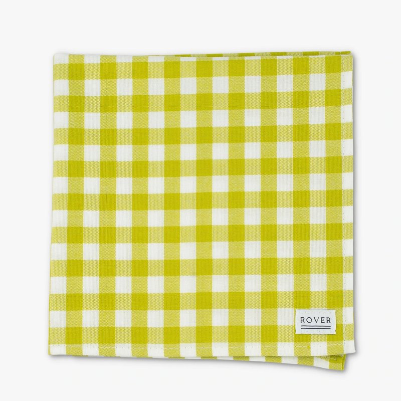 The Rover Boutique Lime Gingham Dog Bandana