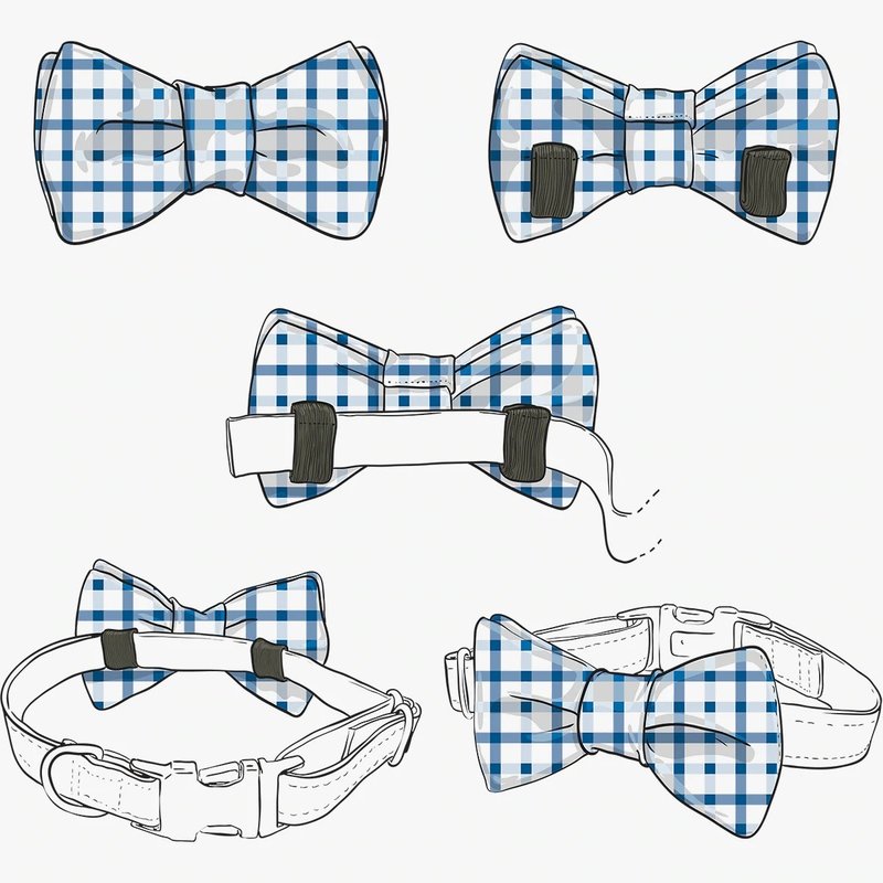 The Rover Boutique Pink Dog Bow Tie