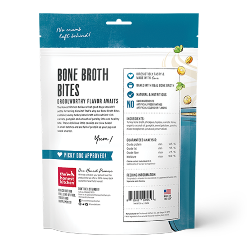 The Honest Kitchen Copy of Bone Broth Bites Beef Sweet Potato & Parsley 8oz