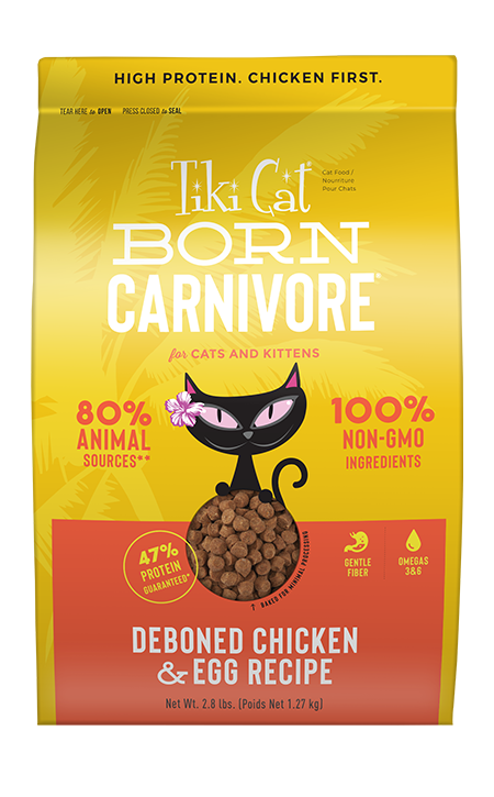 Tiki Cat Born Carnivore Deboned Chicken & Egg Dry Cat Food 5.6 lbs