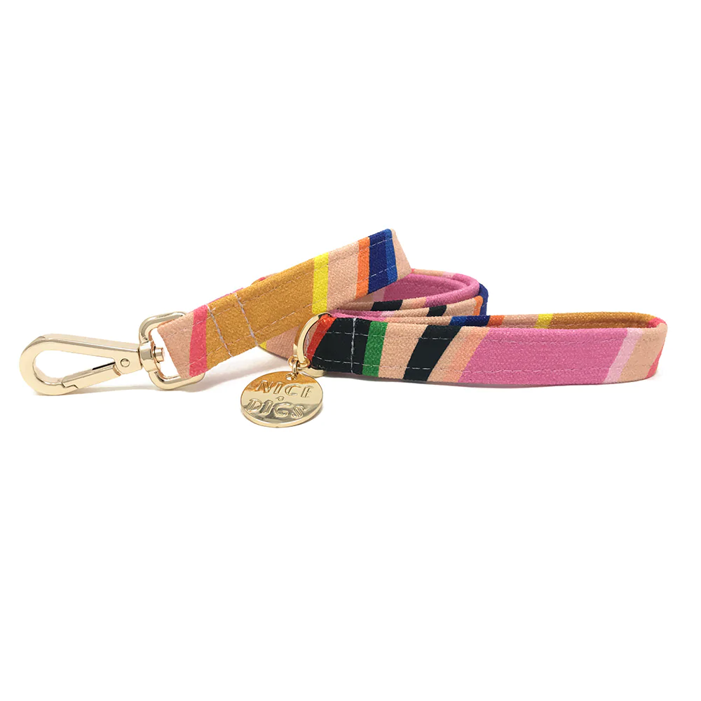 Nice Digs Easy Tiger Dog Leash - Pink