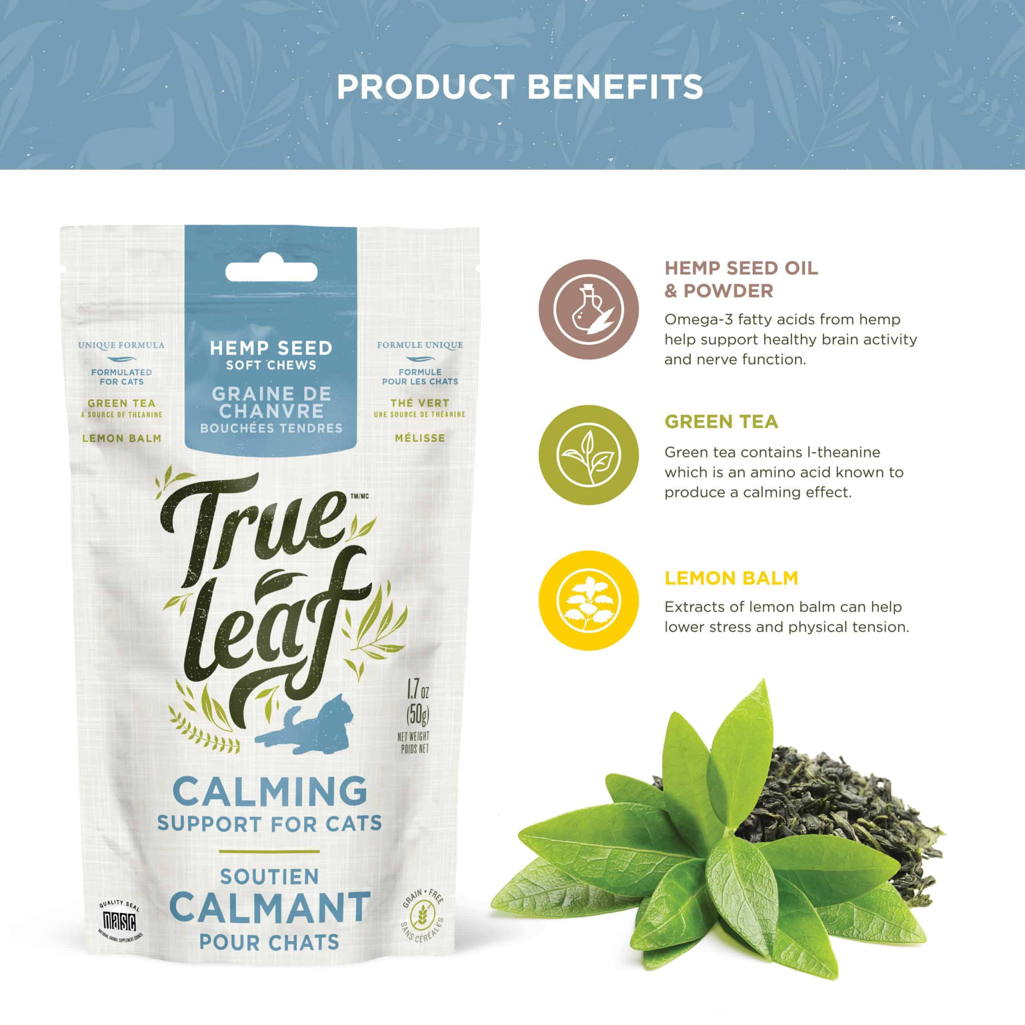 True Leaf Calming Support Cat Chews 50g