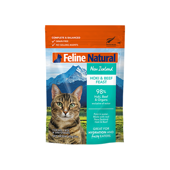 K9 Naturals Feline Hoki & Beef pouch 3oz