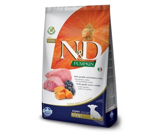 Farmina N&D Pumpkin Grain Free Dog Lamb & Blueberry Puppy Mini 15.4lbs