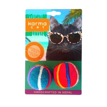 Dharma Dog Karma Cat Wool Felt - Beach Ball Set of 2
