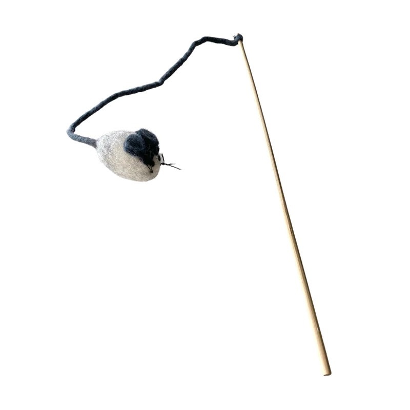 Dharma Dog Karma Cat Wool Felt Cat Teasers - Mouse