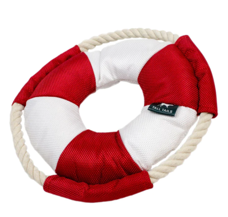 Tall Tails Plush Lifebuoy Squeaker Toy - 8"