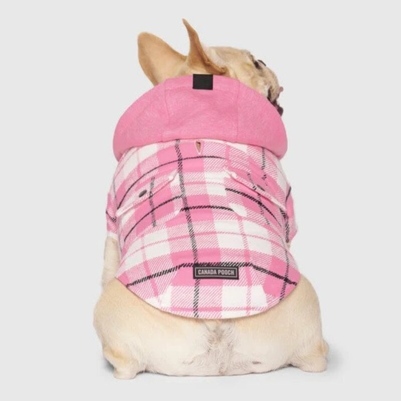 Canada Pooch The Shacket Pink Plaid