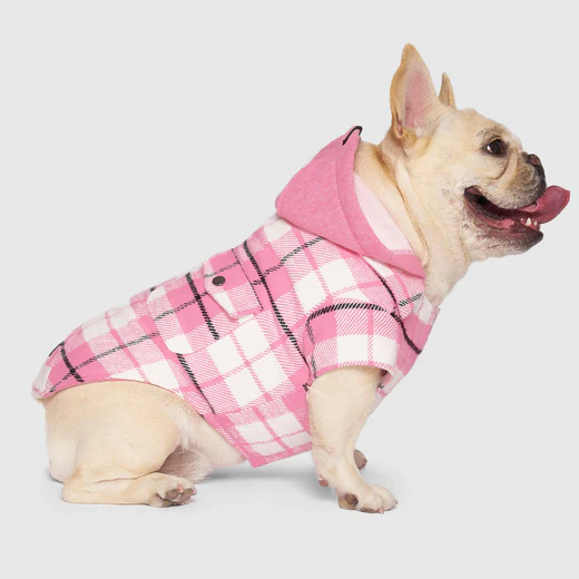 Canada Pooch The Shacket Pink Plaid
