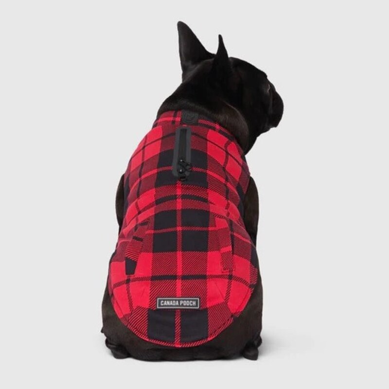 Canada Pooch Thermal Tech Sweater Red Plaid