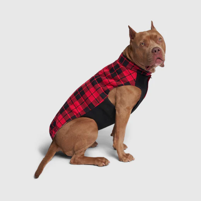 Canada Pooch Thermal Tech Sweater Red Plaid