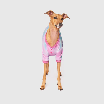 Canada Pooch One-Of-A-Kind Waffle Onesie Pink/Blue
