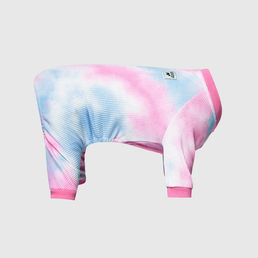 Canada Pooch One-Of-A-Kind Waffle Onesie Pink/Blue