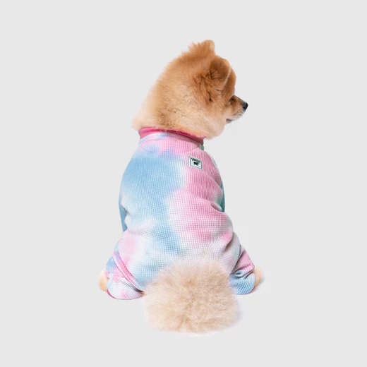 Canada Pooch One-Of-A-Kind Waffle Onesie Pink/Blue