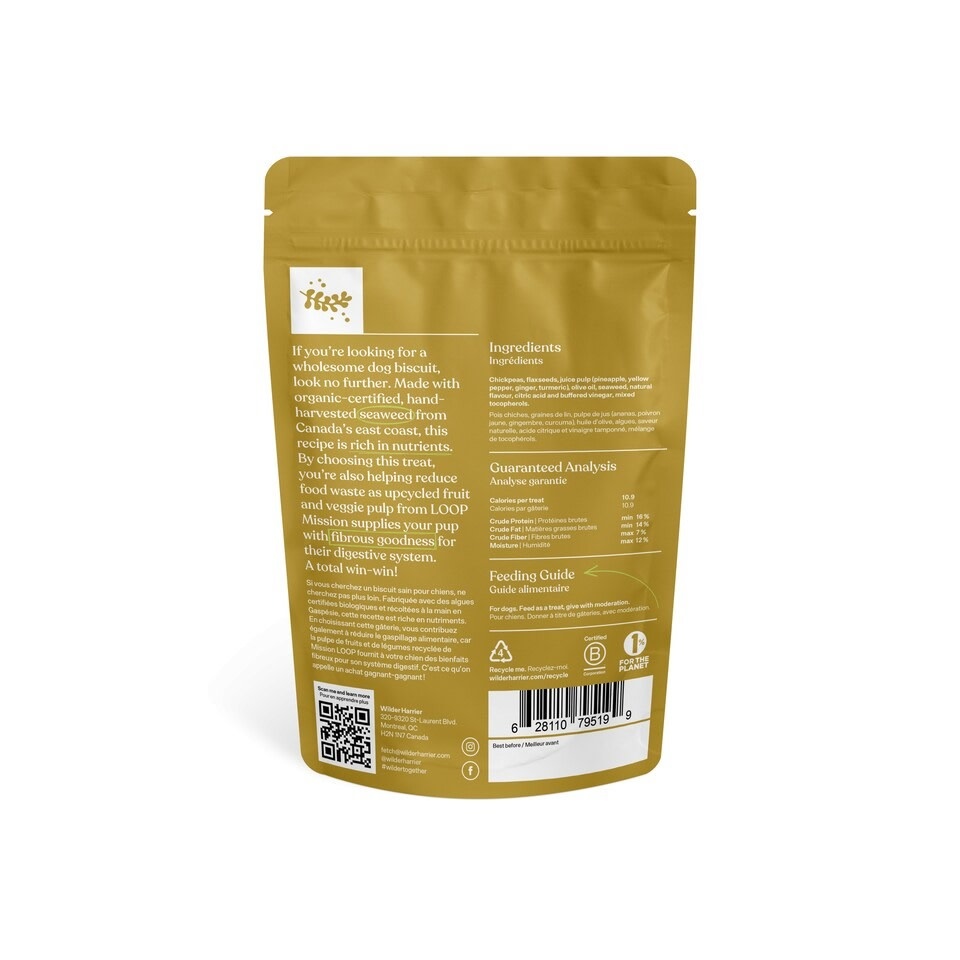 Wilder Harrier Dog Vegan Treats - Seaweed, Pineapple & Ginger