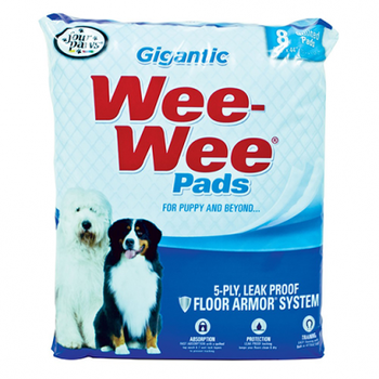Four Paws Wee Wee Pads Gigantic 8 Pack