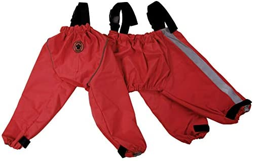 Fou Fou Bodyguard Protective All-Weather Dog Pants Red