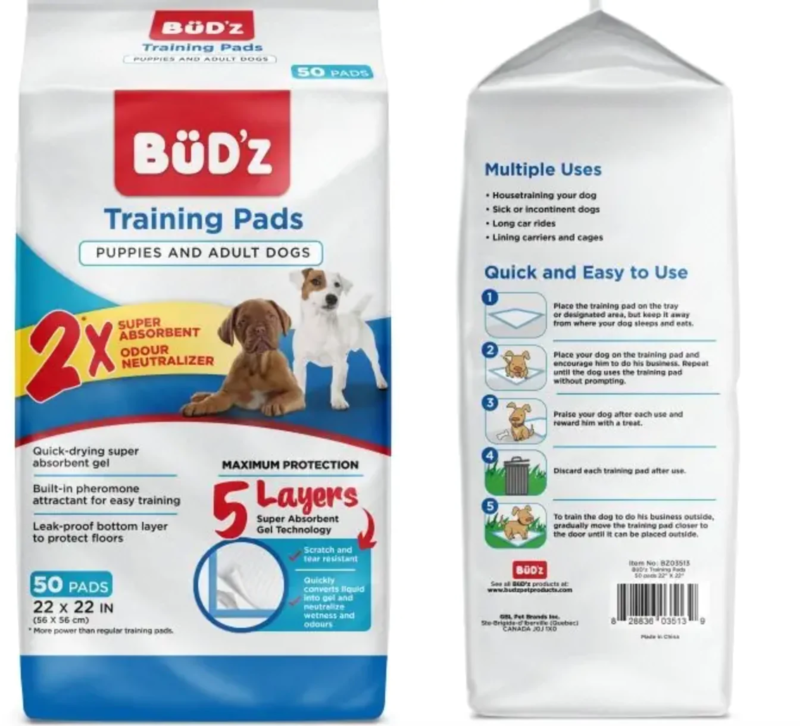 Bud'Z Puppy Pads 22"x22" 50ct