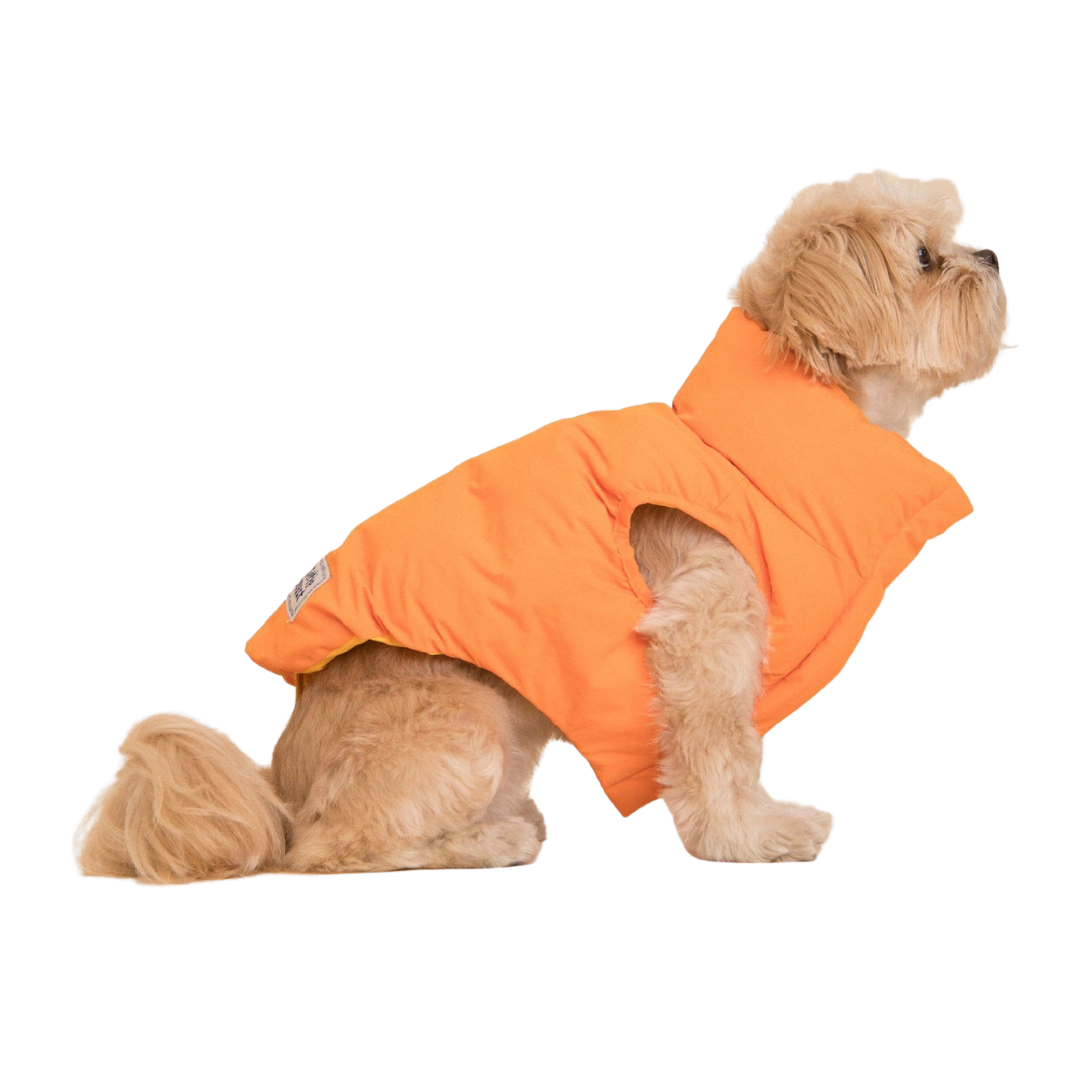 Little Beast The Super Duper Reversible Parka Vest - Light Orange & Orange