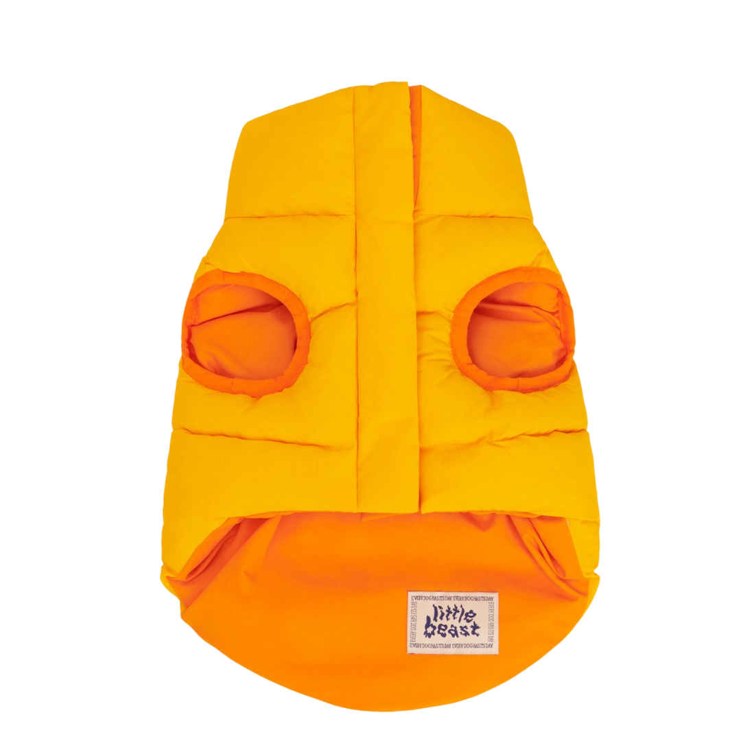 Little Beast The Super Duper Reversible Parka Vest - Light Orange & Orange