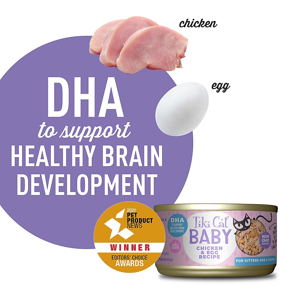 Tiki Cat Kitten Wet Food Chicken & Egg Recipe 2.4oz