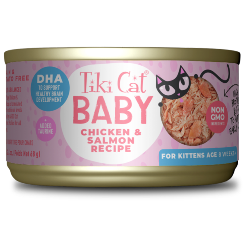 Tiki Cat Kitten Wet Food Chicken & Salmon Recipe 2.4oz